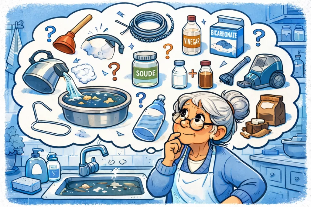 Comment déboucher évier astuces grand-mère