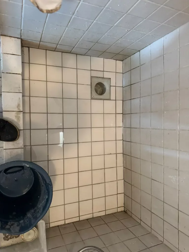 Siphon de sol dans une douche à l'italienne à Molenbeek-Saint-Jean